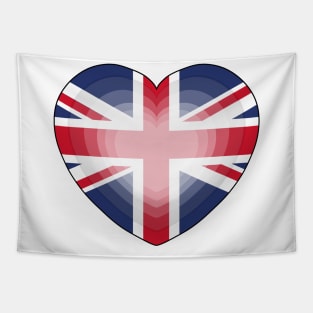 Heart Love Flag of United Kingdom Tapestry