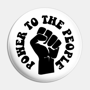 Power to the People, African American, Black Lives Pin