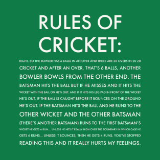 Rules of Cricket - Funny T-Shirt