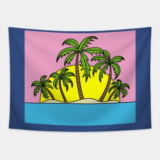 Lonely Island Relaxation Sun Tapestry