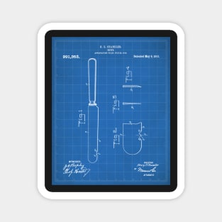 Cooking Knife Patent - Kitchen Chef Cook Farmhouse Art - Blueprint Magnet