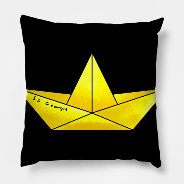 Paper Boat Pillow by nickbeta