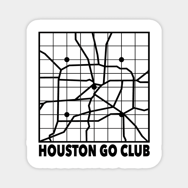 All Black Small Logo Magnet by Houston Go Club