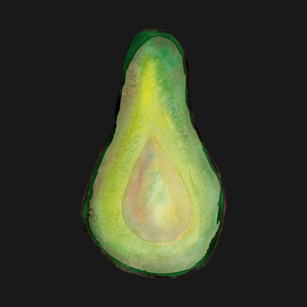 Green fresh vegetarian avocado by deadblackpony