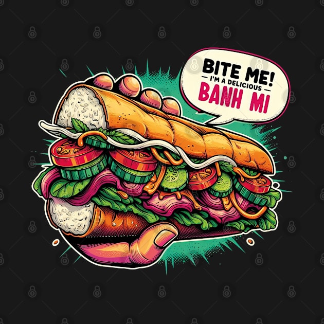 Bite Me I'm A Delicious Banh Mi Vietnamese sandwich by Double R