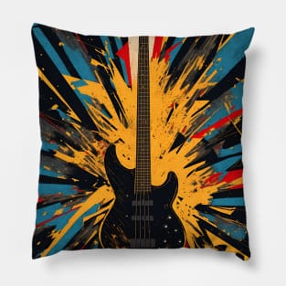 Cosmic Bass Riff: Shattering Musical Dimensions for bass player Pillow