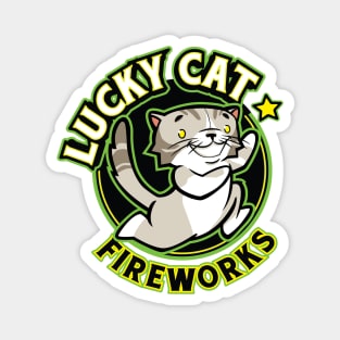Lucky Cat Fireworks Magnet