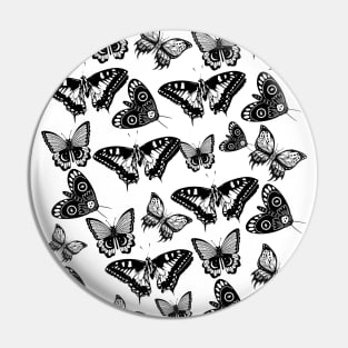 Butterfly Pattern - Black And White Butterflies And Moths Pin