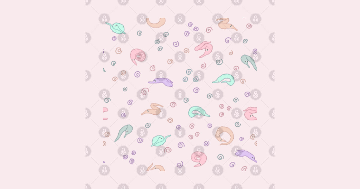 Worm on a string pastel pattern - Worm On A String - Pin | TeePublic