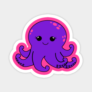 Cute Purple Octopus Magnet