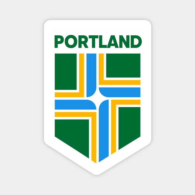 Portland, Oregon City Flag Emblem Magnet by SLAG_Creative