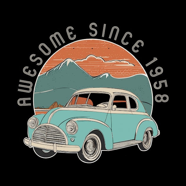 Awesome Since 1958 vintage gift by GrafiqueDynasty