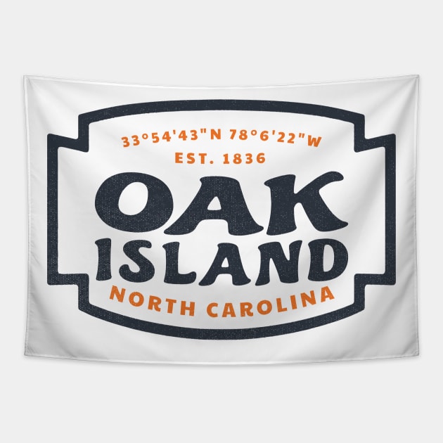 Oak Island, NC Summer Vacation Beach Trip Tapestry by Contentarama