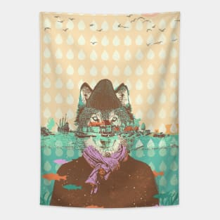 SEAFARING WOLF Tapestry