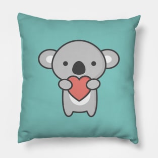 Kawaii Cute Koala With Heart Pillow