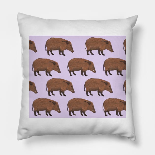 Amazing Red River Hog Pillow by ButtonandSquirt