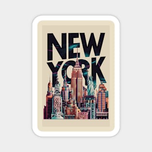 New York city Travel Poster Magnet