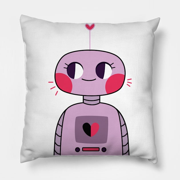 Miss Valentine Robot Pillow by Megadorim