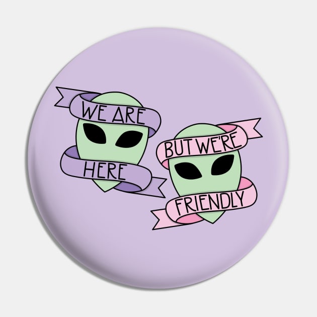 Friendly Aliens Pin by Kimberly Sterling