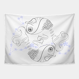 Zodiac sign Pisces Tapestry