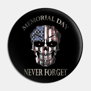 Memorial Day Never Forget Pin