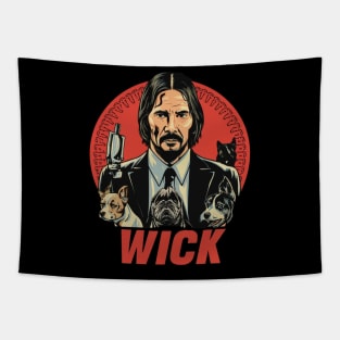 John Wick and dog Tapestry