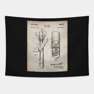 Cold War Military Missile Patent - Army Veteran Military Enthusiast Art - Antique Tapestry