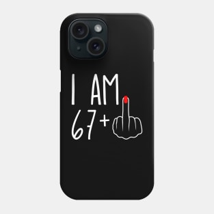 Vintage 68th Birthday I Am 67 Plus 1 Middle Finger Phone Case