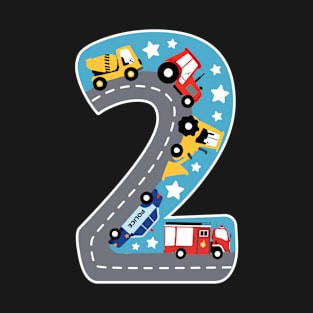 2nd Birthday Design for Children | Cars T-Shirt