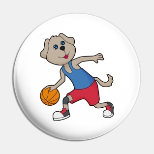 Dog Basketball player Basketball Pin