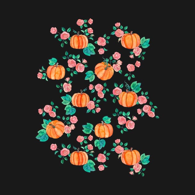 Pumpkins and Roses by micklyn