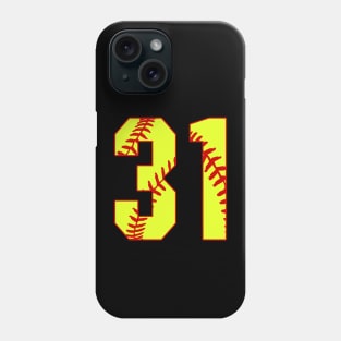 Fastpitch Softball Number 31 #31 Softball Shirt Jersey Uniform Favorite Player Biggest Fan Phone Case