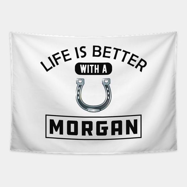 Morgan Horse - Life is better with a morgan Tapestry by KC Happy Shop