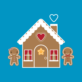 Kawaii Christmas Gingerbread House T-Shirt