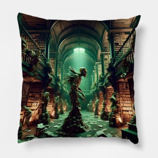 Ancient Library's Books Whisper Life Pillow