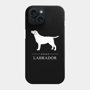 Labrador Retriever Dog White Silhouette Phone Case