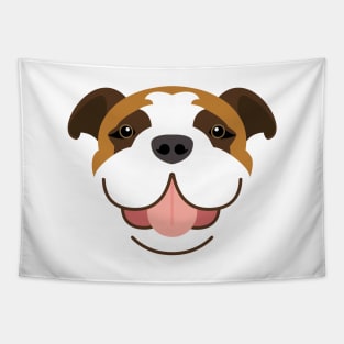 Bulldog dog face Tapestry