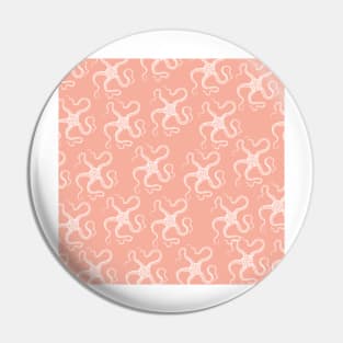 spiny brittle starfish aloha print ocean hawaii pattern light pink and white Pin