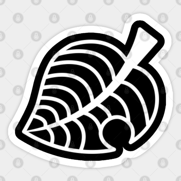 White Leaf Animal Crossing New Horizons Sticker Teepublic