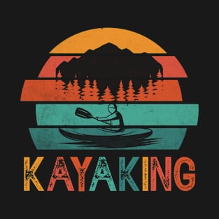 Vintage Retro Kayaking Paddling Kayak Canoe Lover T-Shirt