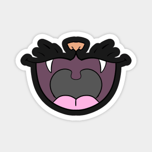 Cat Cartoon Mouth - Face Mask Magnet