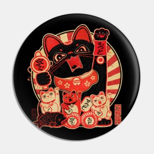 Lucky Cat Revolution T Shirt Pin