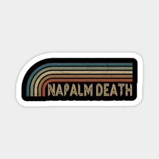 Napalm Death Retro Stripes Magnet