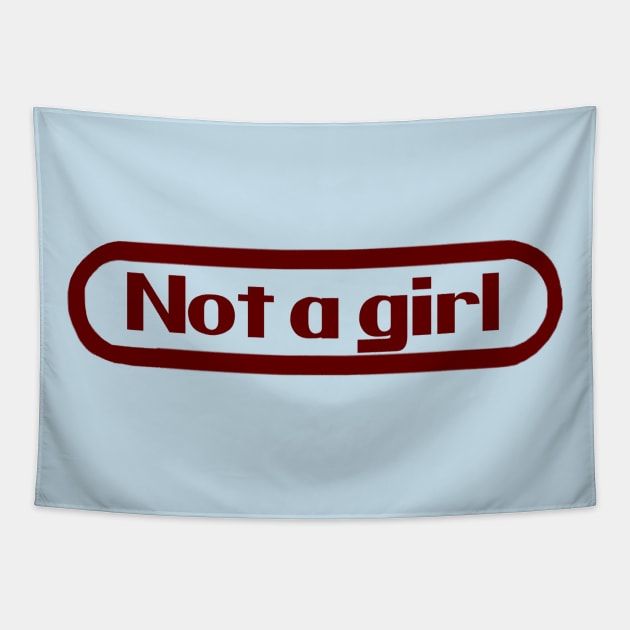 not a girl Tapestry by miasohungry