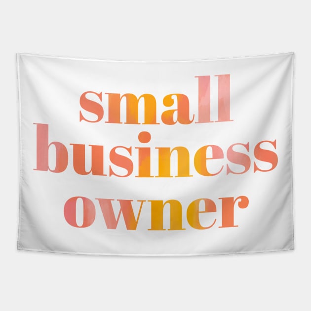 Small Business Owner Pink Rainbow Tapestry by Bohemian Designer