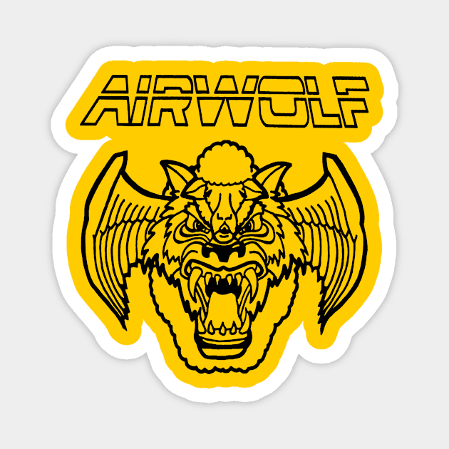 Airwolf Black Magnet by RetroPixelWorld