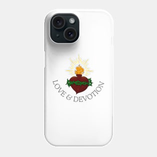 Sacred heart tattoo style Phone Case