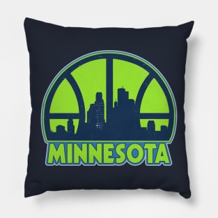 Minnesota Basketball Skyline Pillow