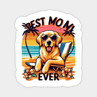 dogs and a mom funny Magnet