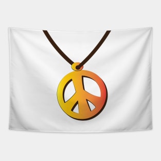 Peace Sign Necklace for Hippies Tapestry